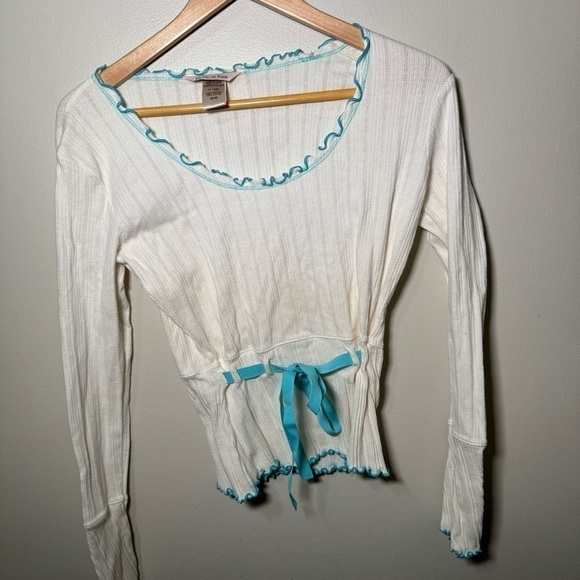 La vie  en rose frilly coquette long sleeve top M - Picture 3 of 5